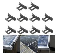 CashMuch Paquete de 10 clips de eliminación de barro y drenaje de agua para panel solar de 45 mm, clips de desviación de agua Ic negros para marco de panel solar, instalación a presión