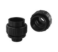 CashMuch Paquete de 2 conectores rápidos de PVC de 1,5 a 2 pulgadas para bombas de piscina Hayward, rosca exterior e interna, con junta tórica, color negro
