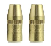 CashMuch Paquete de 2 mini boquillas de gas de la serie NS-1200B para soldadura Bernard Centerfire MIG, 1/2 pulgada de diámetro, cobre, ajuste empotrado