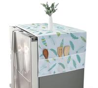 CashMuch PEVA Cubierta antipolvo para refrigerador y lavadora, paño impermeable a prueba de aceite con almacenamiento, funda protectora para electrodomésticos de cocina (5)