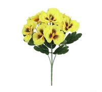 CashMuch Plantas artificiales de exterior para decoración del hogar, flores de pensamiento artificiales realistas, 10.4 pulgadas de largo, decoración de jardín de bajo mantenimiento para el verano