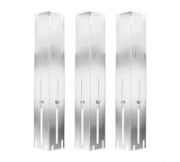 CashMuch Protectores de placa de calor para parrilla de barbacoa, piezas de repuesto de cubierta de quemador de llama de acero inoxidable, 3 piezas