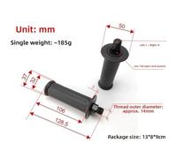 CashMuch Puños de hierro y plástico para manillar de bicicleta estática de 14 mm, antideslizantes