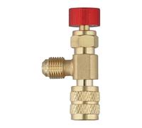 CashMuch R410 R22 Válvula de CA de llenado de junta de aire acondicionado, válvula de seguridad criogénica para aire acondicionado, válvula de baja presión H, azul/rojo