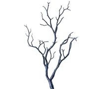 CashMuch Ramas de coral artificiales para decoraciones de Halloween, relleno de ramas de árbol para jarrón, decoración del hogar, 35 cm, ramita en forma de cuernos en blanco, marrón y azul