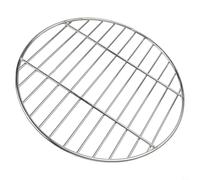 CashMuch Rejilla redonda de acero inoxidable para barbacoa, red de malla para exteriores, rejilla de cocina resistente para barbacoa, camping, picnic, parque, pellets de carbón (33 cm)
