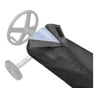 CashMuch Rodillo de carrete de manta solar para piscina, 490 x 96 cm, para desoyment y almacenamiento de cubierta con tela de poliéster 190T recubierta de plata