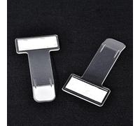 CashMuch Soporte de plástico transparente para billetes de coche y clip, organizador de dispositivos en forma de T para permisos de aparcamiento en el parabrisas, notas y tarjetas, 7,5 x 4 cm
