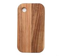 CashMuch Tabla de cortar portátil de madera para acampar y viajar, tabla de cortar de nogal macizo con diseño colgante, bordes redondeados para una preparación segura de alimentos (15,5 x 8,5 x 1 cm)