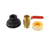 CashMuch Válvula de bola de latón de 1/2 pulgada para rosca macho BSP con mango de palanca, compatible con conexión de tubería para equipos de riego de hogar y jardín (1 pulgada)