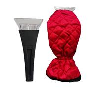 CashMuch Winter Car Essential: guantes quitanieves y heladas con eficiente raspador de hielo para parabrisas, material ABS, negro, azul, rojo