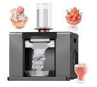 Cashwise Máquina de Hielo en Escamas, 60 kg/24 h, automática, de enfriamiento rápido; máquina para Hacer Hielo en Escamas Ideal para postres y Helados, Apta para Fiestas y Uso Comercial Black