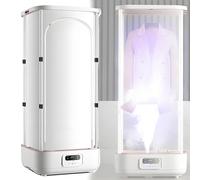 Cashwise Secadora de Ropa eléctrica, planchadora automática Plegable, Secadora a Vapor portátil Inteligente, planchadora de Ropa Plegable Antiarrugas con Control Remoto
