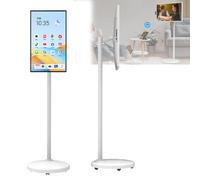 Cashwise Televisor portátil Inteligente de 32 Pulgadas con Ruedas, Tableta con Ruedas y Pantalla táctil, transmisión inalámbrica, operativo Android 12, batería de 6 Horas 8+128G