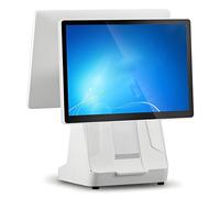 Cashwise Terminal POS Todo en uno, Pantalla táctil Dual de 15,6 Pulgadas, resolución de 1366 × 768, Caja registradora POS para comercios minoristas, restaurantes y Tiendas, Sistemas POS 8G128G-80mm