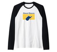 Casi el Cielo Virginia Occidental Retro Camiseta Manga Raglan