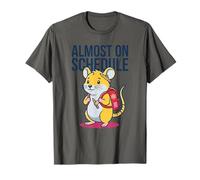 Casi en horario Ciencia Vida estudiantil Nerd Hamster Humor Camiseta