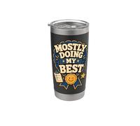 Casi estoy haciendo mi mejor esfuerzo humor Vaso térmico de acero inoxidable de doble pared