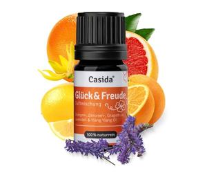 Casida® aroma de felicidad "Glück & Freude" - mezclas de aceites esenciales - efecto blanqueante de estado de ánimo - calidad de farmacias - 5 ml