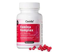 Casida® Femina Complex Cápsulas con D-manosa, arándano y vitamina C - Complejo de principios activos probados para mantener una vejiga sana* - 60 cápsulas