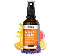 Casida Glück & Freude Ambiental Spray - Ambientador con aceites 100% naturales - Buen humor y energía positiva - Spray aromático natural para el hogar, la oficina y los viajes - 50 ml