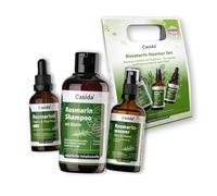 Casida Juego de tratamiento para el cabello de romero, champú de romero, agua de romero y aceite de romero para el cabello, cuidado óptimo con ingredientes naturales para el crecimiento del cabello