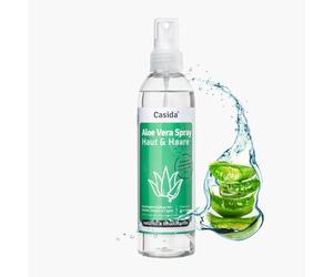 Casida® Spray de aloe vera para piel y cabello - spray hidratante intensivo con aloe vera - calidad de farmacias - 200 ml