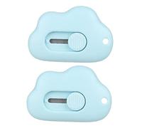 Casiler 2pcs Mini Cloud Utility Knife Automatic 9mm Steel Blade Paper Cutter Aperser para Caja Carta Envoltura