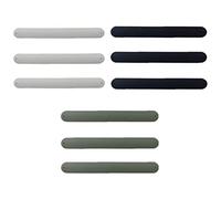 Casiler 9 Pcs Wraps Wraps Tiras De Metal Cubierto De Silicona Flip Wetping Popblaje Poster Poster Holder Holder Rollo Estabilizador Slap Bandas para Organización De Almacenamiento Tres Colores