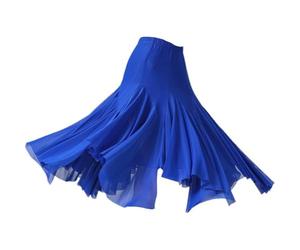Casiler Falda De Baile Latino para Mujer, Falda Y Elegante para Danza del Vientre, Ropa De Baile De Vals, Traje De Flamenco, Falda Larga De Práctica para Mujer