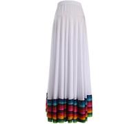 Casiler Faldas De Baile Folclórico Mexicano para Mujer, Faldas Largas Coloridas con Vuelo Grande, Traje De Actuación De Flamenco Español, Ropa De Baile