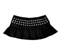 Casiler Minifaldas Plisadas con Tachuelas Góticas Punk para Mujer, Faldas Plisadas Ultracortas, Faldas Cortas, Falda Gótica Harajuku