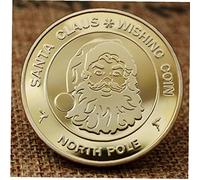 Casiler Santa Claus Coin Collectable Chapado En Oro Recolección Moneda Moneda Feliz Navidad Moneda Conmemorativa