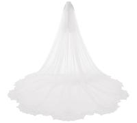 Casiler Velo Largo De Tul Transparente Estilo Catedral, Accesorio para Cabeza De Novia para Despedida De Soltera, Fiesta Formal Y Vestido a Juego.