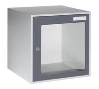 Casillero bajo llave eurokraft basic, H x A x P 450 x 450 x 450 mm, puerta con ventanillas
