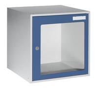 Casillero bajo llave eurokraft basic, H x A x P 450 x 450 x 450 mm, puerta con ventanillas