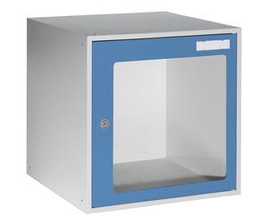 Casillero bajo llave eurokraft basic, H x A x P 450 x 450 x 450 mm, puerta con ventanillas