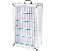 Casillero De Almacenamiento para Teléfono Móvil 6/12/24/36/48/60 Ranuras Caja De Seguridad para Teléfono Móvil Aleación De Aluminio con Cerradura Casilleros para Estudiantes Y Empleados (Color : Silv