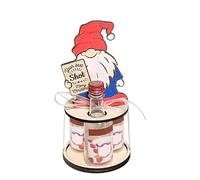 Casillero de vino de madera, portabotellas de vino de Navidad | Decoración de pequeño armario de vino de madera | Soporte de almacenamiento de bebidas, casillero de vino decorativo de navidad