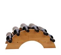 Casillero de vino para vino Almacenamiento de 6 botellas, almacenamiento compacto, plegable, portabotellas de vino (color marrón: 55 x 18 x 26 cm)