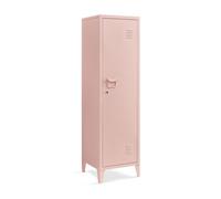 Casillero metálico kurikka con 3 compartimientos acero 137x38x38 cm - beige melocotón [en.casa]