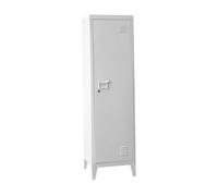 Casillero metálico kurikka con 3 compartimientos acero 137x38x38 cm - blanco [en.casa]
