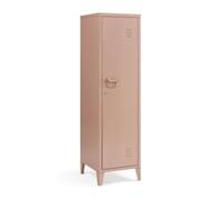 [en.casa] Casillero Metálico Kurikka con 2 Llaves Guardarropa Armario de Taquilla con 3 Compartimientos Cerradura Magnética y Patas 137 x 38 x 38 cm Acero - Marrón Claro