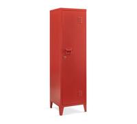 Casillero metálico kurikka con 3 compartimientos acero 137x38x38 cm - rojo [en.casa]