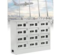 Casillero para estación de carga de teléfonos móviles, gabinete de carga para teléfonos móviles con 12 ranuras, casillero para carga de varios teléfonos, carrito de carga para teléfonos móviles