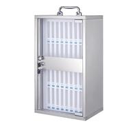 Casillero para teléfono celular, 48 ranuras, acero inoxidable con asa y bloqueo de seguridad para uso en el aula y la oficina