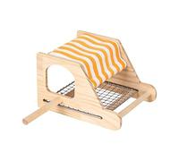Casina para pájaros de jaula | Caseta de madera para loros con fondo de red de acero inoxidable - Para conuri inseparables, periquitos, loros, reproducción y descanso