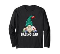 Casino Dad Graphic For Men Las Vegas Trip Gambler GNOME Manga Larga