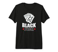 Casino de Juegos de Cartas Blackjack America Camiseta Premium
