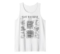 Casino máquina tragamonedas Lucky Gambler Gambling Vintage Patent Camiseta sin Mangas